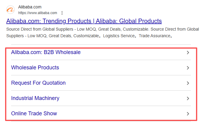 Google Sitelinks 怎么出现